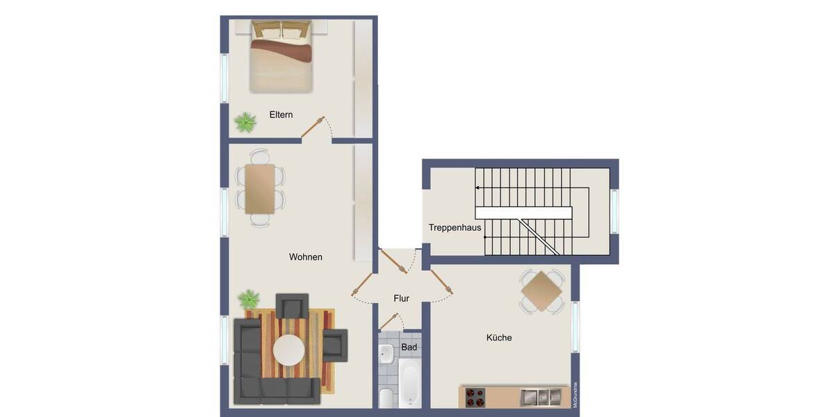 Etagenwohnung Oberhausen Alstaden-Ost - 2 Zimmer, 73 m&sup2;, 675&euro; | Angebot:26915848