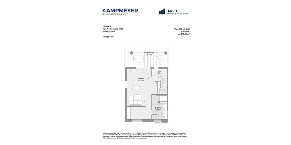 Doppelhaushälfte Pulheim - 6 Zimmer, 237 m&sup2;, 3.080&euro; | Angebot:25546568
