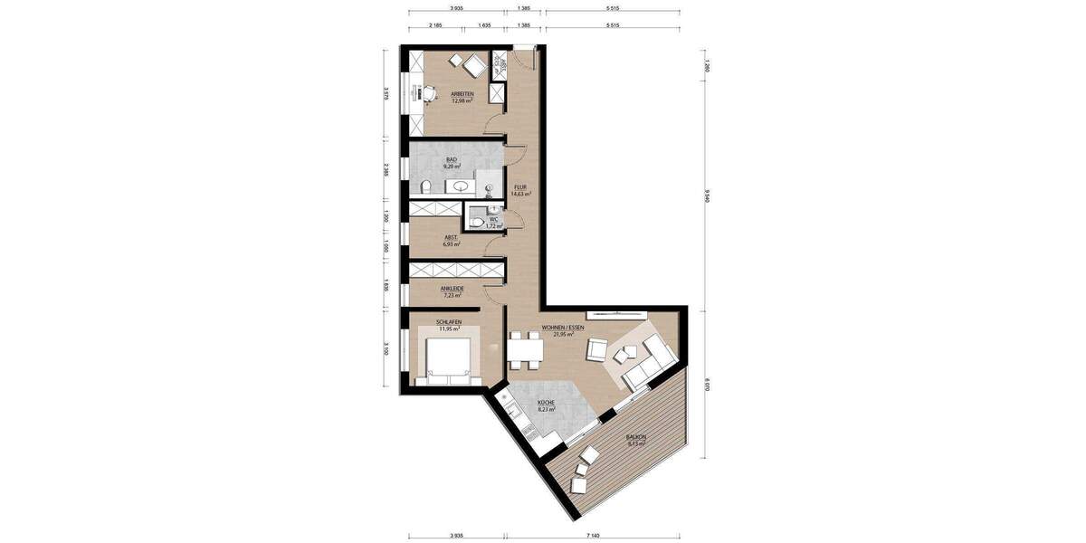 Etagenwohnung Willich - 3 Zimmer, 103 m&sup2;, 479.000&euro; | Angebot:25165609