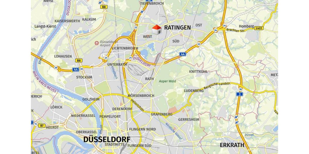 Ratingen-Eckamp: gemütliches Apartment mit Balkon 1 zimmer