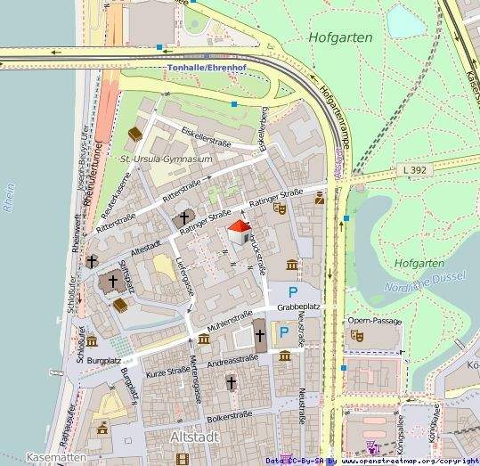 Etagenwohnung Düsseldorf Altstadt - 2 Zimmer, 62 m&sup2;, 1.000&euro; | Angebot:25664634