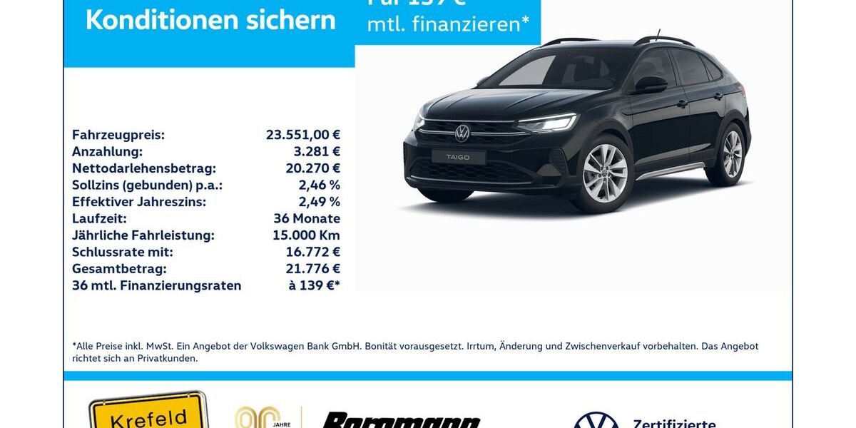 VW Taigo 25.783 km 23.551 &euro; Krefeld 47803