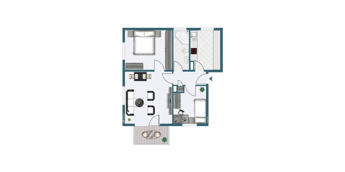 Etagenwohnung Düsseldorf / Holthausen Holthausen - 3 Zimmer, 59 m&sup2;, 235.000&euro; | Angebot:26544392