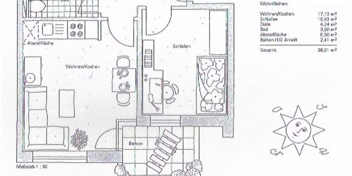 Etagenwohnung Neuss Grimlinghausen - 2 Zimmer, 38 m&sup2;, 143.500&euro; | Angebot:25775068