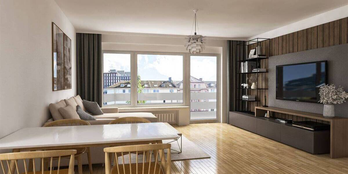 Etagenwohnung Düsseldorf Golzheim - 3 Zimmer, 74 m&sup2;, 1.350&euro; | Angebot:26917555
