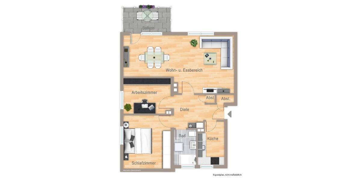 Helle 3-Zimmer-Wohnung mit Balkon in gefragter Lage von Leverkusen-Schlebusch 3 zimmer
