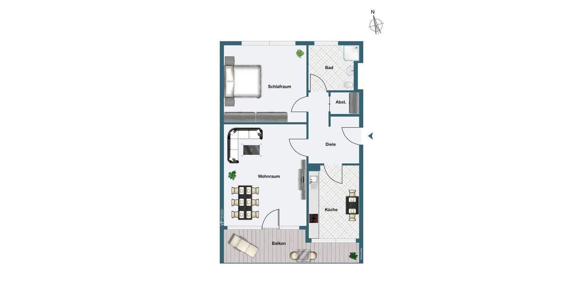 Etagenwohnung Solingen Gräfrath - 2 Zimmer, 63 m&sup2;, 149.000&euro; | Angebot:25928450