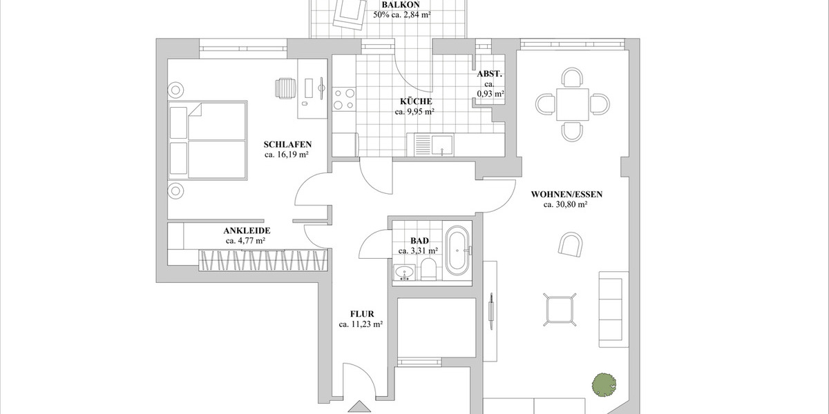 Sanierter Wohntraum in Düsseldorfer Altbauklassiker 2 zimmer