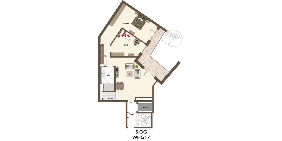 Erstbezug! Exklusive 3-Zimmer-Wohnung im 5. OG mit Terrasse – hochwertiger Neubau in Stadtmitte 3 zimmer