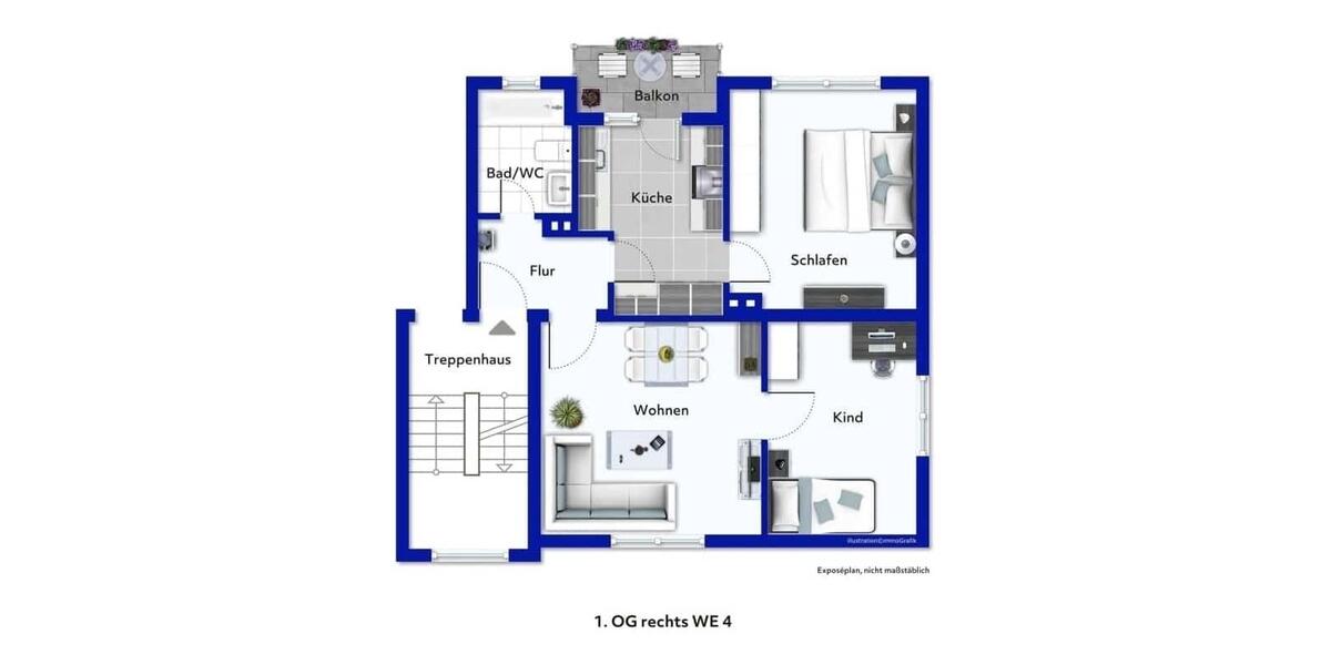 Erdgeschoßwohnung Duisburg Rheinhausen - 3.5 Zimmer, 60 m&sup2;, 220.000&euro; | Angebot:23581826