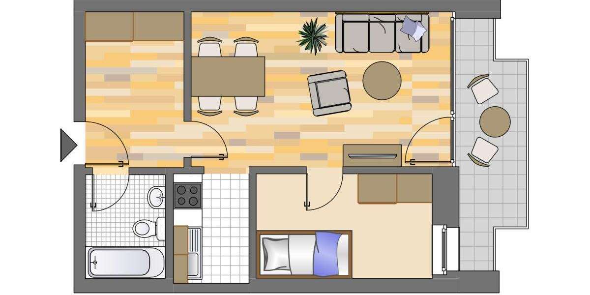 Wohnung zum Mieten in Düsseldorf 389 € 41.99 m² 2 zimmer
