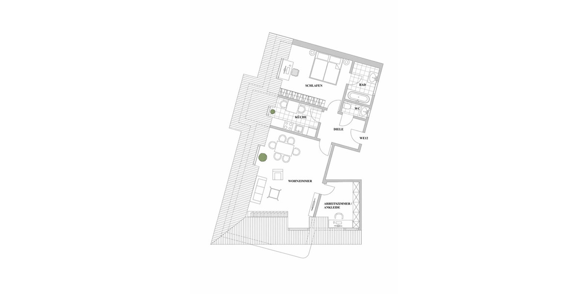 Etagenwohnung Düsseldorf Düsseltal - 2 Zimmer, 68 m&sup2;, 299.000&euro; | Angebot:26204878