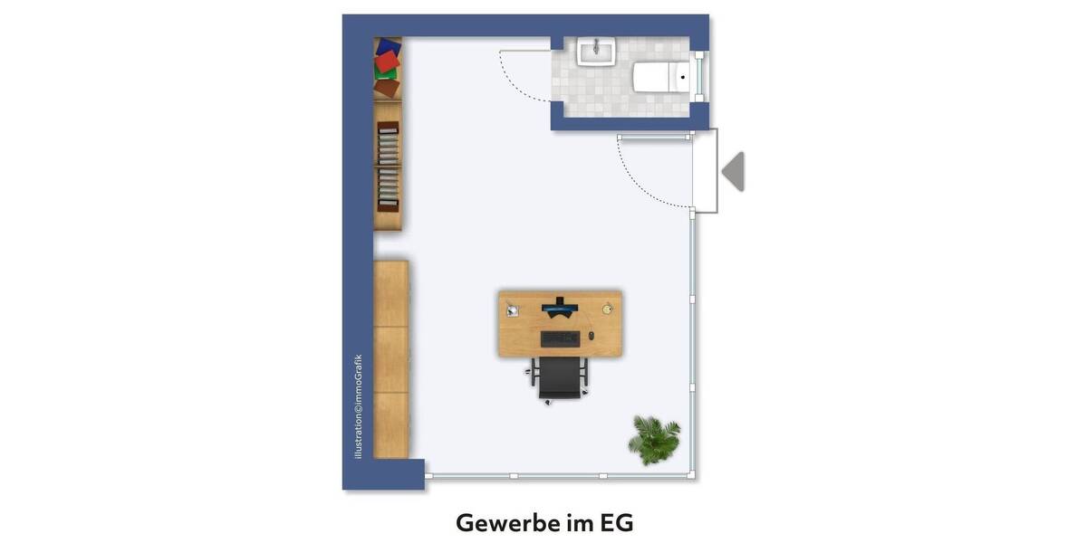 Gewerbeobjekt Duisburg Alt-Homberg - 1 Zimmer, 300&euro; | Angebot:26917433