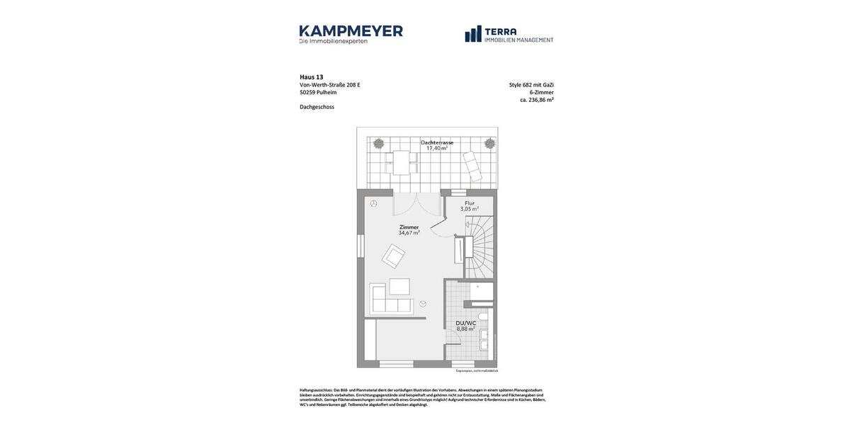 Doppelhaushälfte Pulheim - 6 Zimmer, 237 m&sup2;, 3.080&euro; | Angebot:26476058