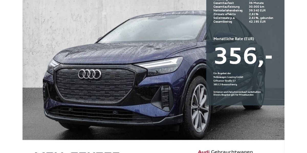 Audi Q4 e-tron 9.850 km 39.540 &euro; Düsseldorf 40549