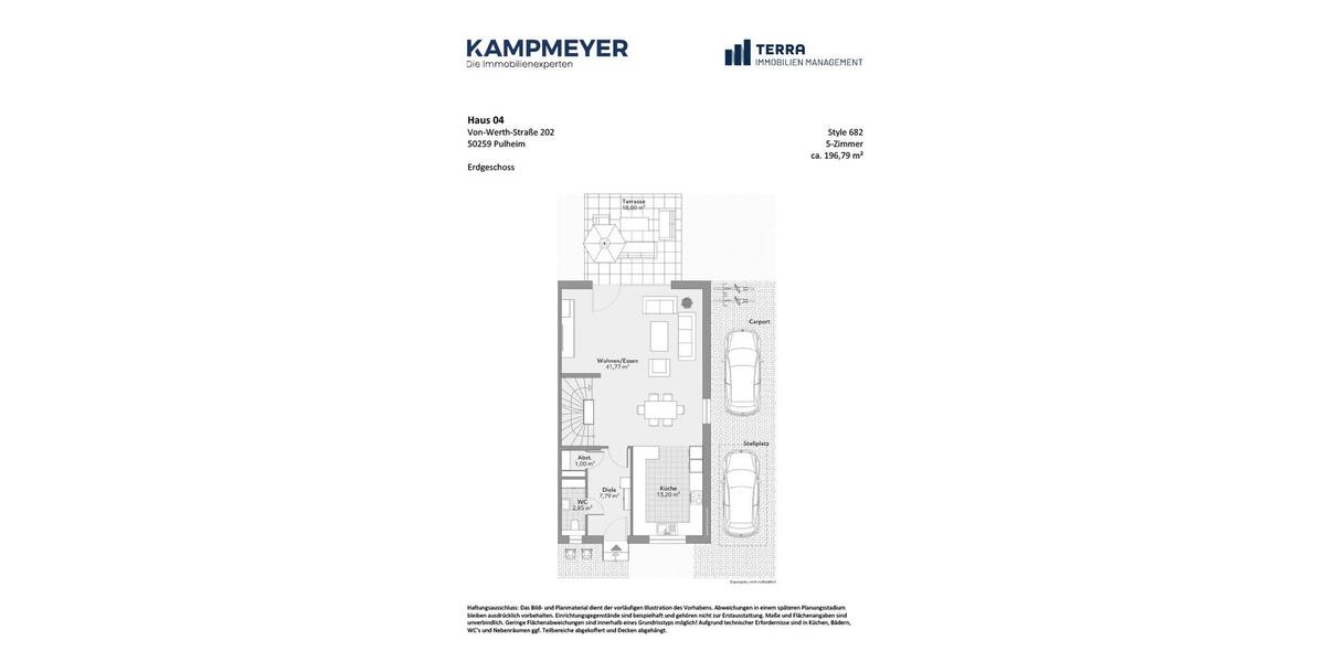 Doppelhaushälfte Pulheim - 5 Zimmer, 197 m&sup2;, 2.620&euro; | Angebot:26476057