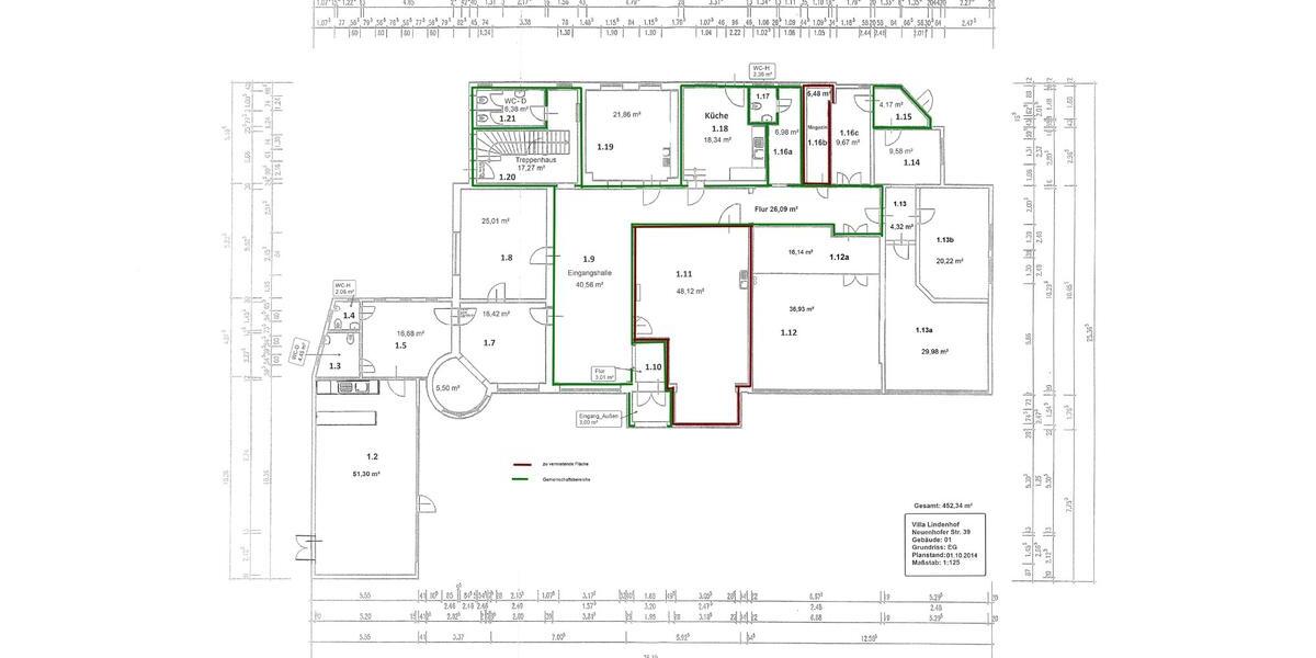 Praxis- oder Büroräume in der Villa Lindenhof in Solingen zimmer