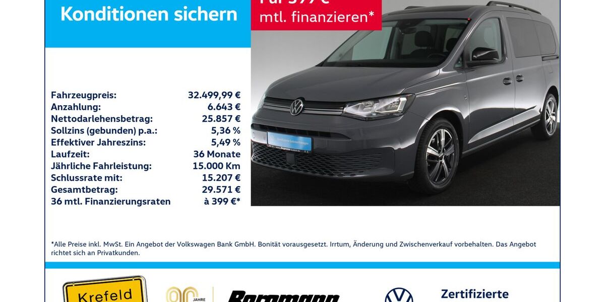 VW Caddy Maxi 71.798 km 31.900 &euro; Krefeld 47803