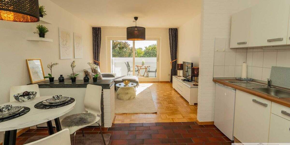 Stylisch Wohnen: Vollmöblierte 2-Zimmer-Wohnung mit Balkon 2 zimmer