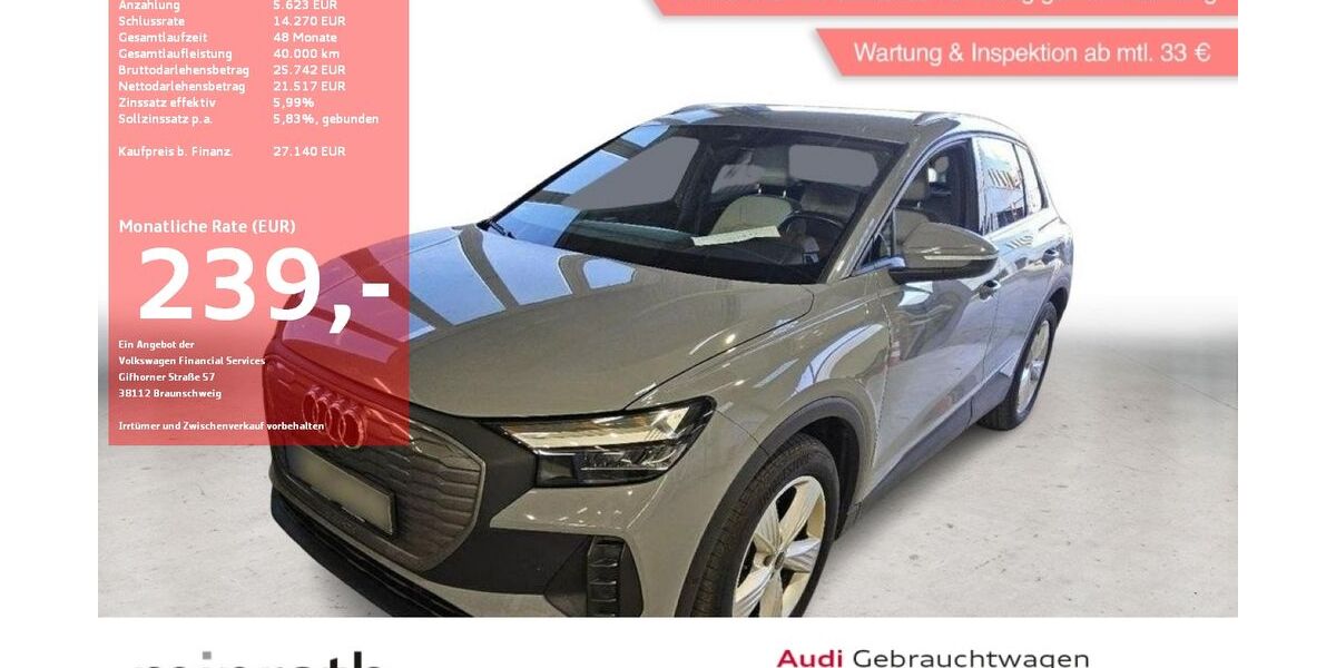 Audi Q4 e-tron 54.474 km 25.640 &euro; Moers-Hülsdonk 47441