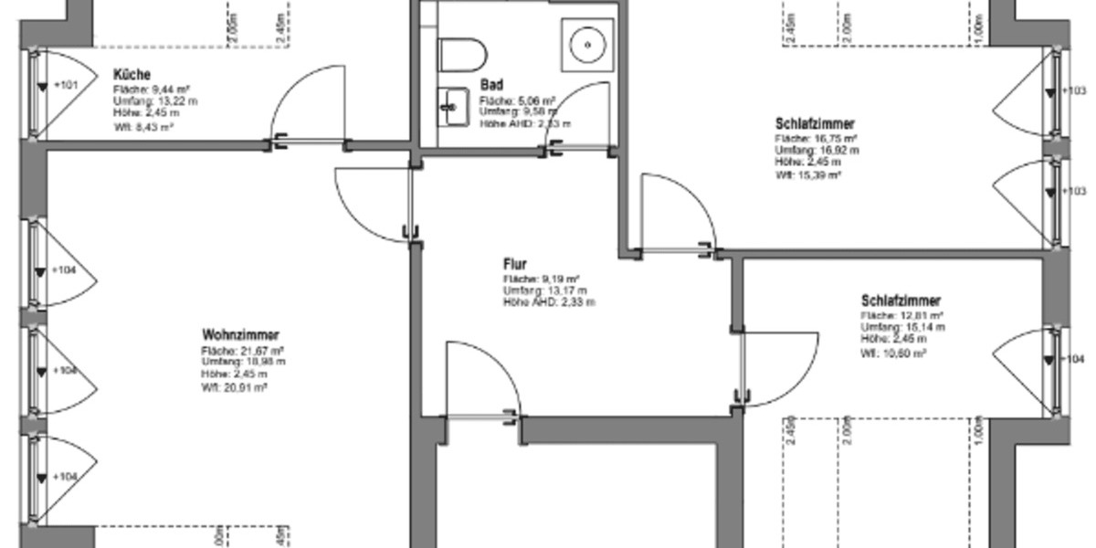 Etagenwohnung Mönchengladbach Geneicken - 3 Zimmer, 70 m&sup2;, 187.000&euro; | Angebot:26851947