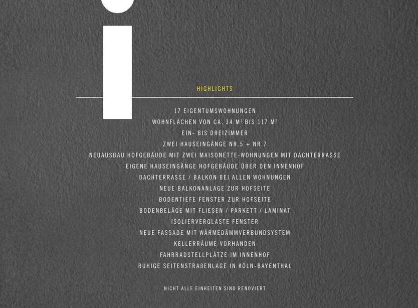 Seltene Dachgeschoßwohnung mit Sonnenterrasse & zusätzlichem Spitzboden in Köln-Bayenthal! WE 6