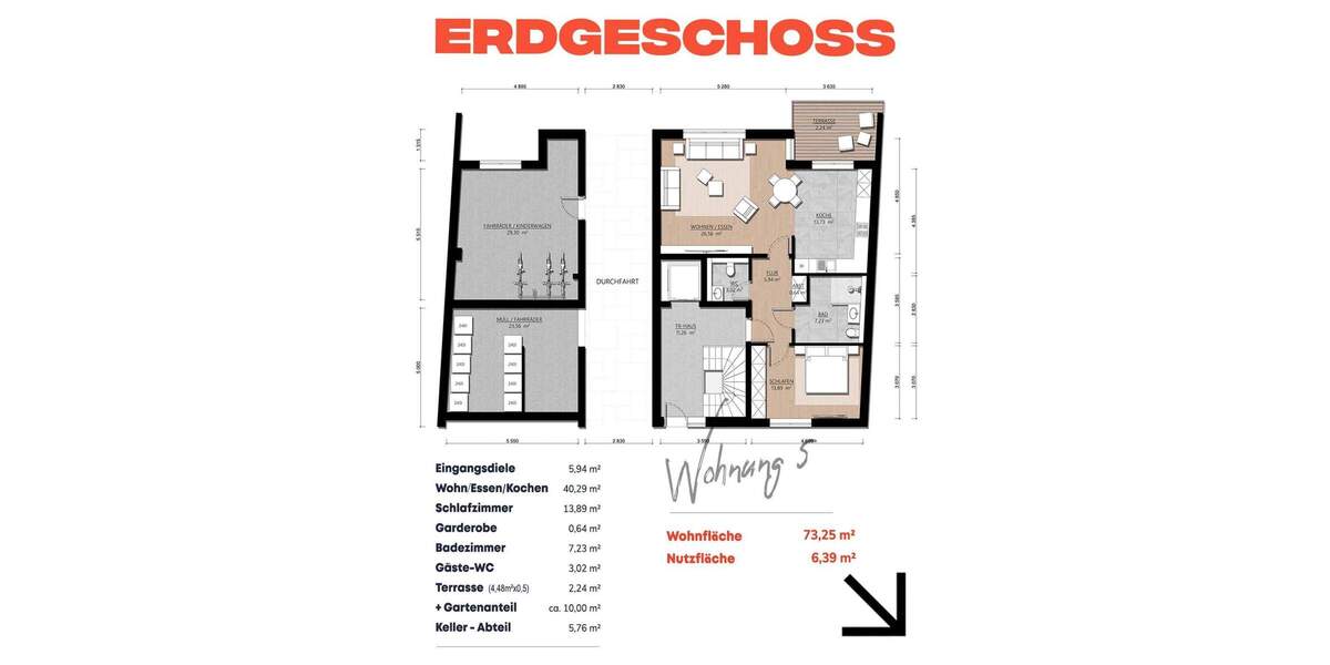 Etagenwohnung Willich - 2 Zimmer, 73 m&sup2;, 389.000&euro; | Angebot:25770157