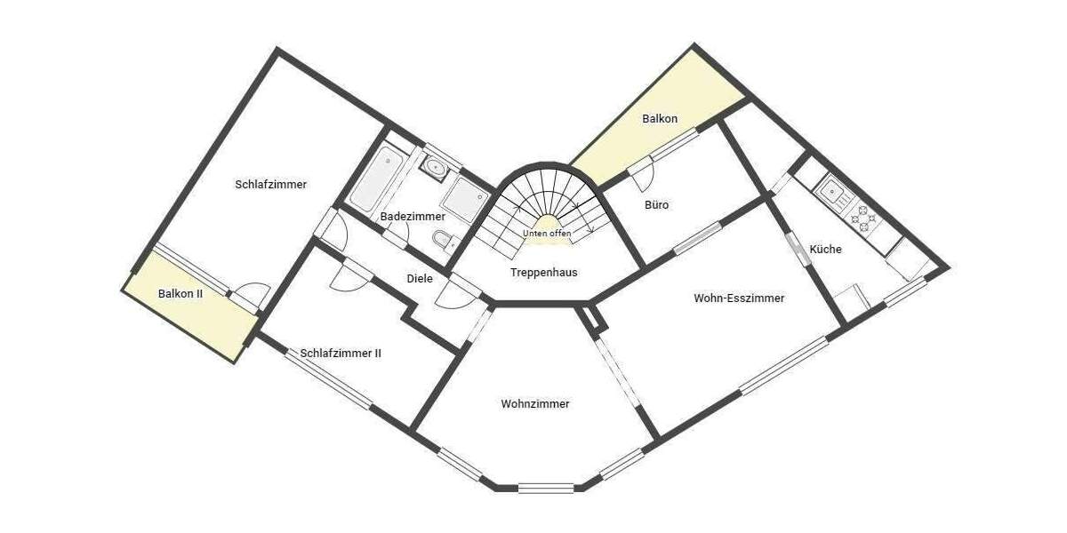 Etagenwohnung Mönchengladbach Rheydt-West - 4 Zimmer, 86 m&sup2;, 202.000&euro; | Angebot:25228325