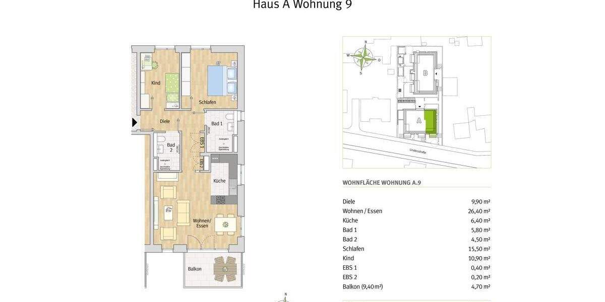 Schöne 3-Zimmer Neubauwohnung im 2. OG in City-Lage von Monheim 3 zimmer
