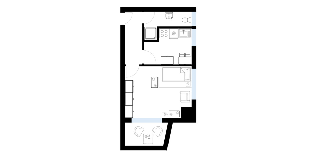 Etagenwohnung Moers - 1 Zimmer, 29 m&sup2;, 300&euro; | Angebot:24935003