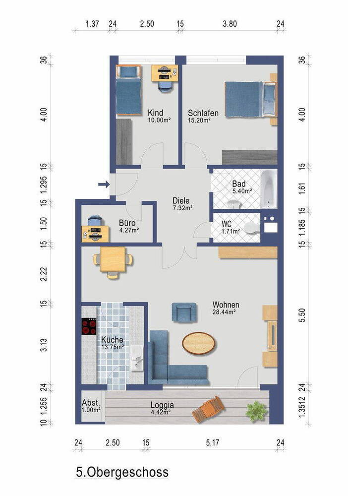 Perfektes Zuhause für Ihre Familie: Provisionsfreie 3,5-Zimmer Wohnung inkl. Einbauküche in SG-Wald