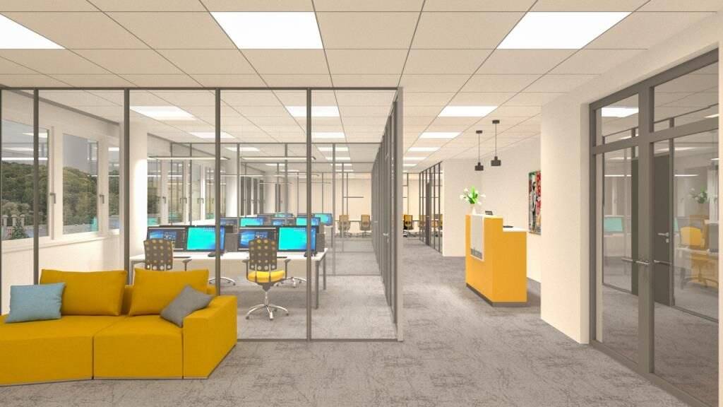 Bürofläche mit Blick über die Region zimmer