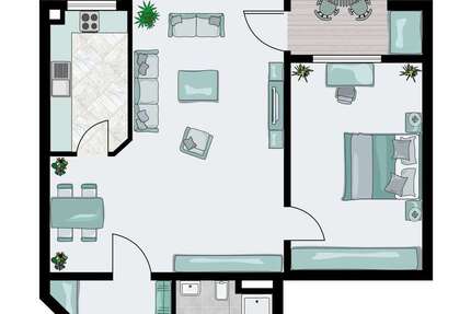 Wohnung zum Kaufen in Düsseldorf 220.000 € 58.99 m² 2 zimmer