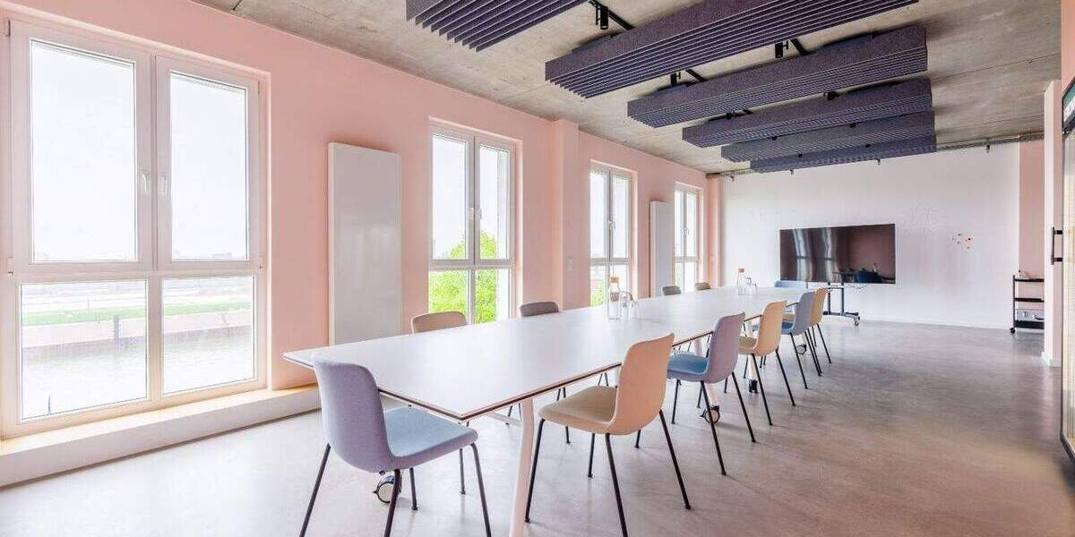 Double Office mit Rheinblick: flexibel, möbliert, ideal für zwei zimmer