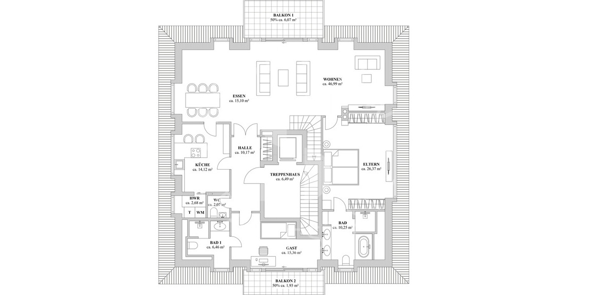 Luxuriöse 4-Zimmer-Maisonette im Zooviertel - Süd-Balkon, Einbauküche & zwei TG-Stell 4 zimmer