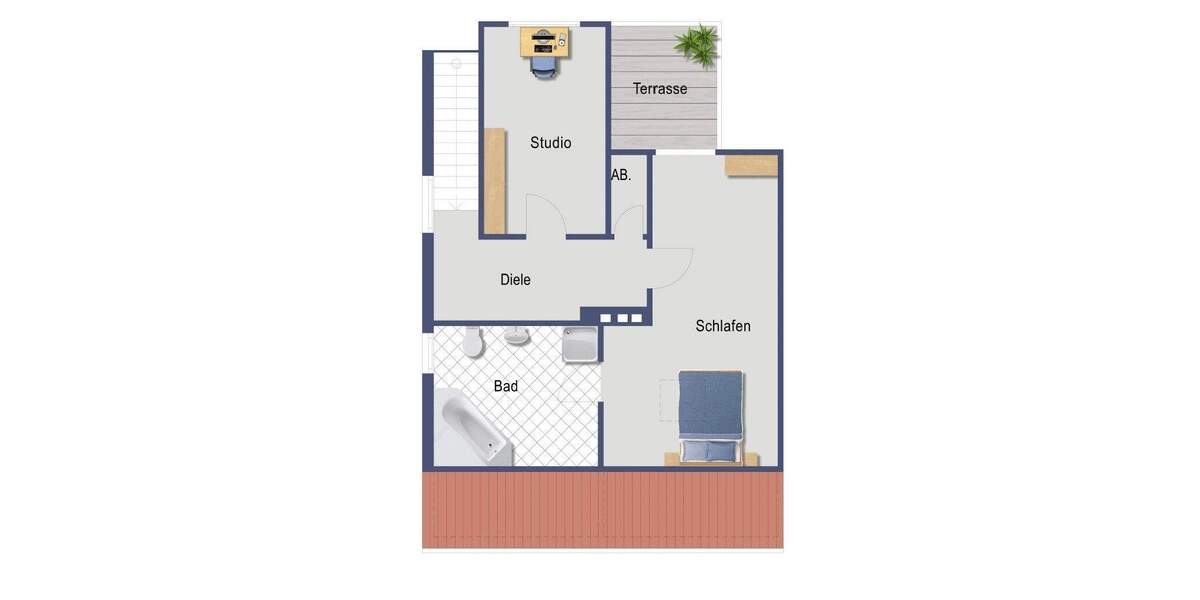 Lichtdurchflutete 3,5-Zimmer-Wohnung mit großer Dachterrasse im Hildener-Süden 3 zimmer