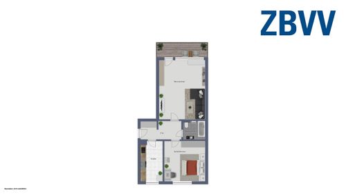 Etagenwohnung Düsseldorf Stadtbezirk 9 - 2 Zimmer, 66 m&sup2;, 733&euro; | Angebot:25524571