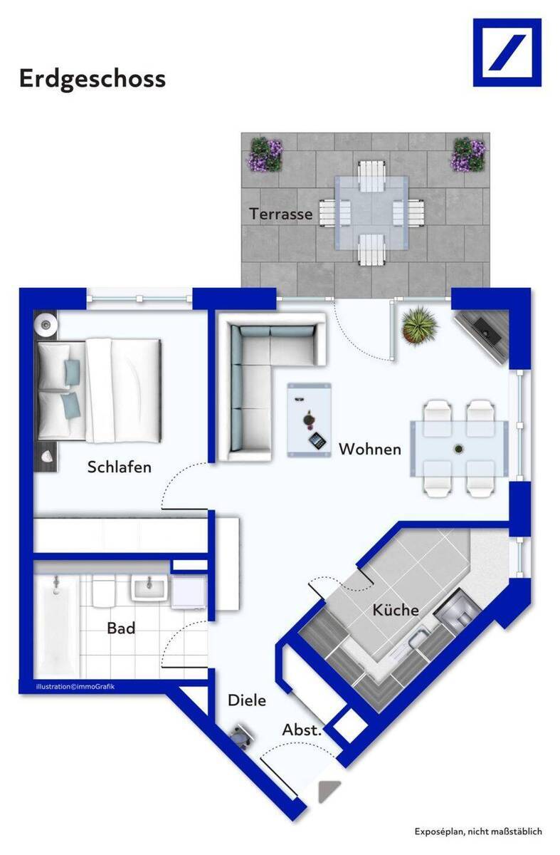 Wohnen oder Investieren: Stilvolle 2,5-Zimmer-Wohnung mit Terrasse & Top-Ausstattung in Rheinnähe !!!