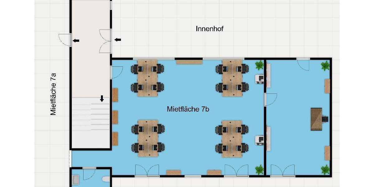 IM ERDGESCHOSS: 249 m² GEWERBEFLÄCHE IM HISTORISCHEN GEBÄUDE ZU VERMIETEN 3 zimmer