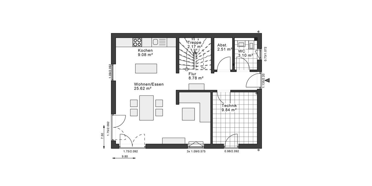 Einfamilienhaus Leichlingen (Rheinland) - 3 Zimmer, 125 m&sup2;, 1.780&euro; | Angebot:26663256