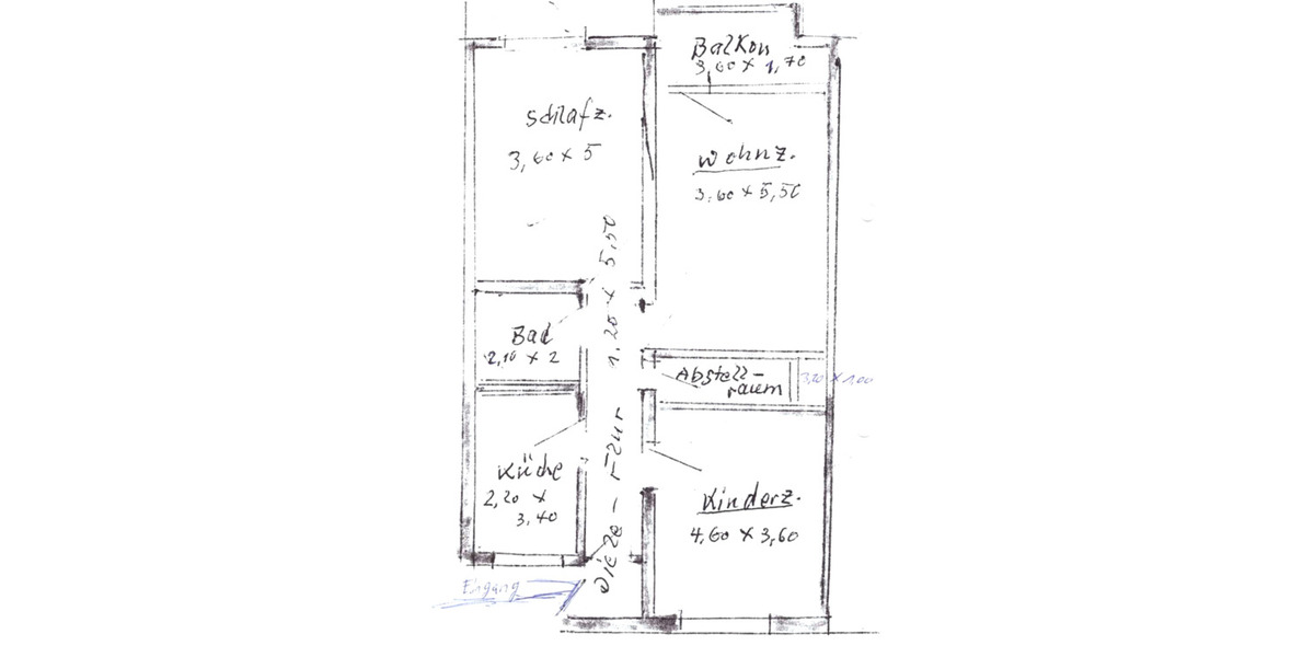 Etagenwohnung Leverkusen Wiesdorf - 3 Zimmer, 81 m&sup2;, 180.000&euro; | Angebot:23964226