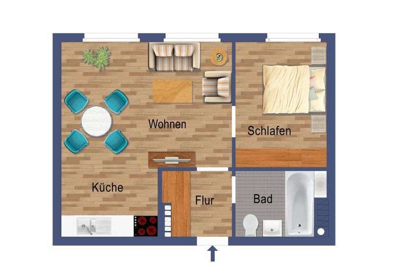 Wohnung zum Mieten in Mülheim an der Ruhr 315 € 37 m²
