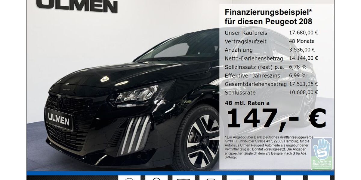 Peugeot 208 29.532 km 16.980 &euro; Düsseldorf 40233