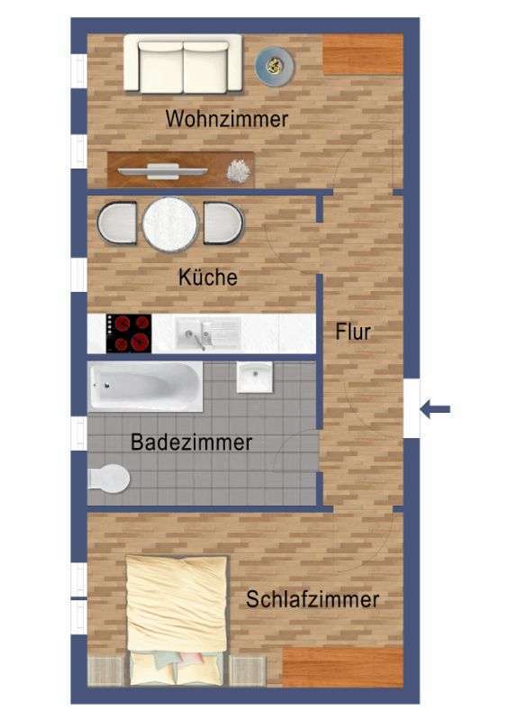 Wohnung zum Mieten in Wuppertal 349 € 43.61 m²