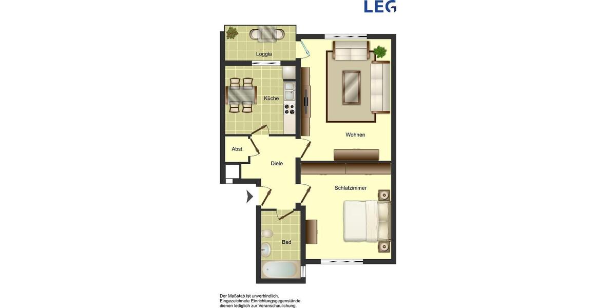 Erdgeschoßwohnung Duisburg Beeck - 2 Zimmer, 60 m&sup2;, 499&euro; | Angebot:25291960