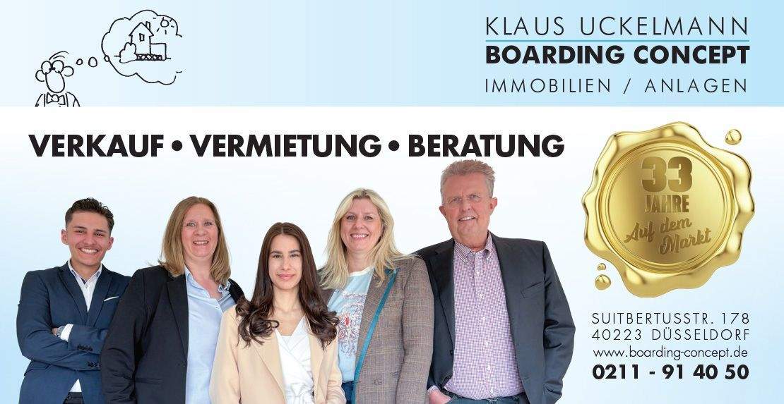 Etagenwohnung Düsseldorf Unterrath - 3 Zimmer, 83 m&sup2;, 299.000&euro; | Angebot:24112417