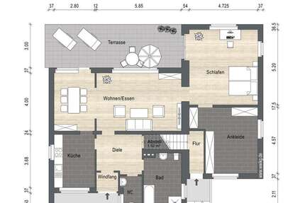 Wohnung Viersen Hülsdonk - 3 Zimmer, 110 m&sup2;, 279.000&euro; | Angebot:26981001