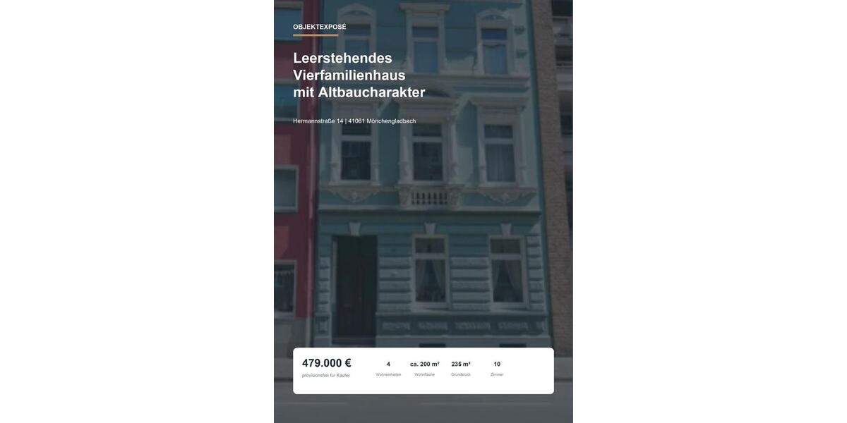 Mehrfamilienhaus, Wohnhaus Mönchengladbach - 479.000&euro; | Angebot:27096850
