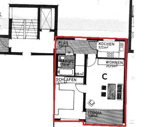 Etagenwohnung Solingen Wald - 2 Zimmer, 52 m&sup2;, 282&euro; | Angebot:25253611