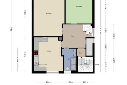 Helle 3-Zimmer Dachgeschosswohnung in Düsseldorf-Rath 3 zimmer